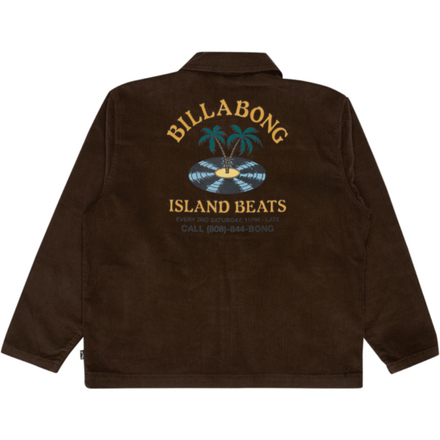2026 Billabong Mens Pump Cord Work Jacket EBYJK00154 - Dark Cedar